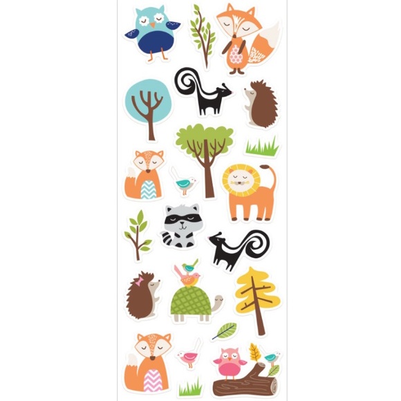 7 Sheets Me & My Big Ideas Stickers - Woodland Animals - Picture 1 of 2